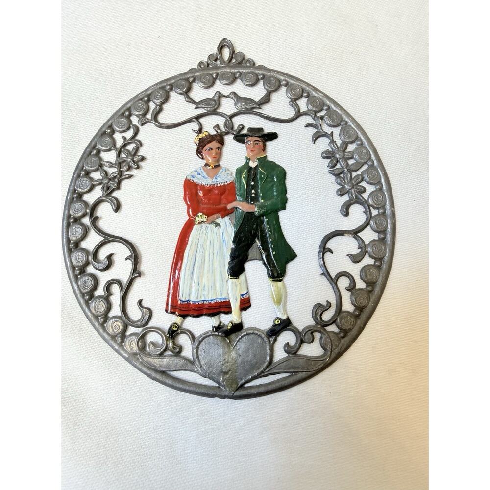Wilhelm Schweizer Pewter Picture Window Painted Ornament